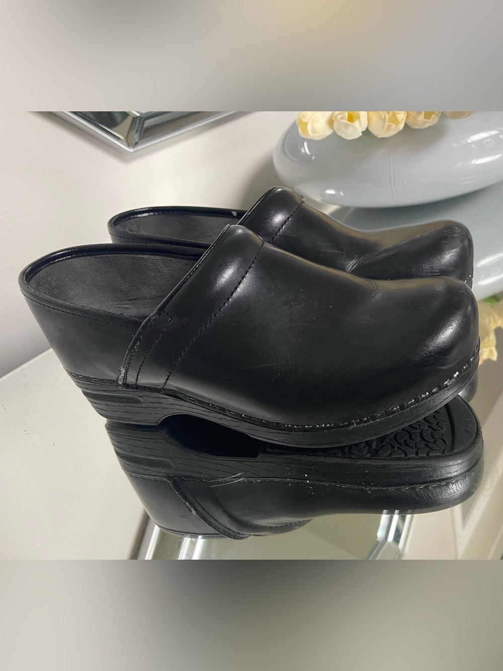 Dansko Black Leather Slip-On size 40